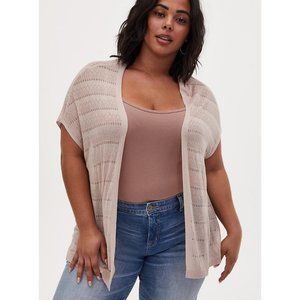 Torrid Pointelle Open Front Kimono Cardigan Size 00/0